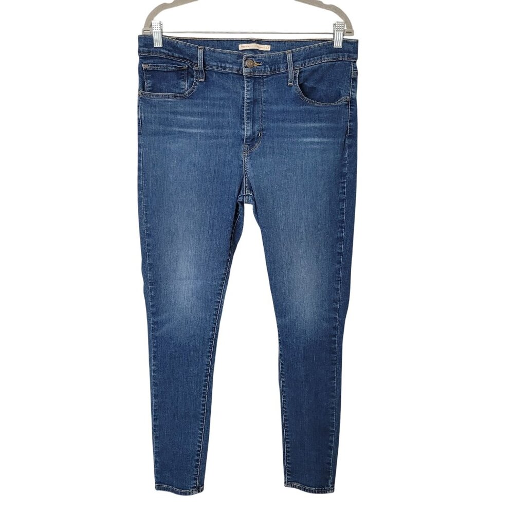 Levis 720 High Rise Super Skinny Denim Jeans Womens Size 33 Blue Stretch
